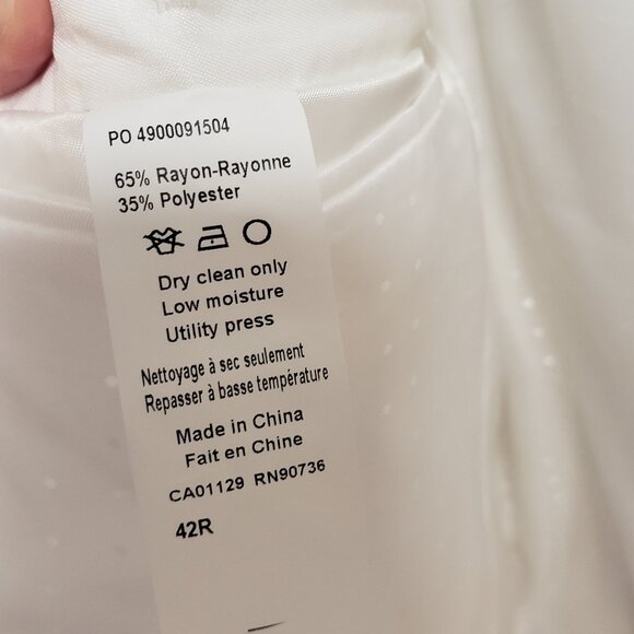 TALLIA Orange Men's Slim-Fit White Dragon Jacquard Dinner Jacket 42 R - Picture 13 of 16